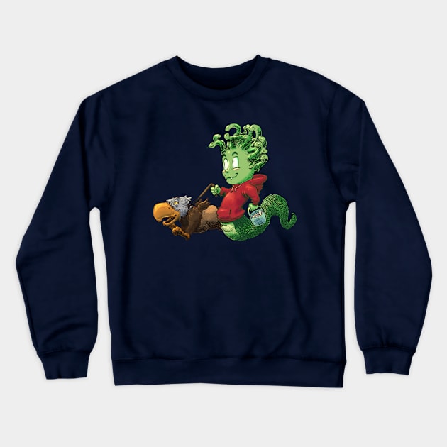 Halloween Medusa Trick or treat Crewneck Sweatshirt by Carlos CD